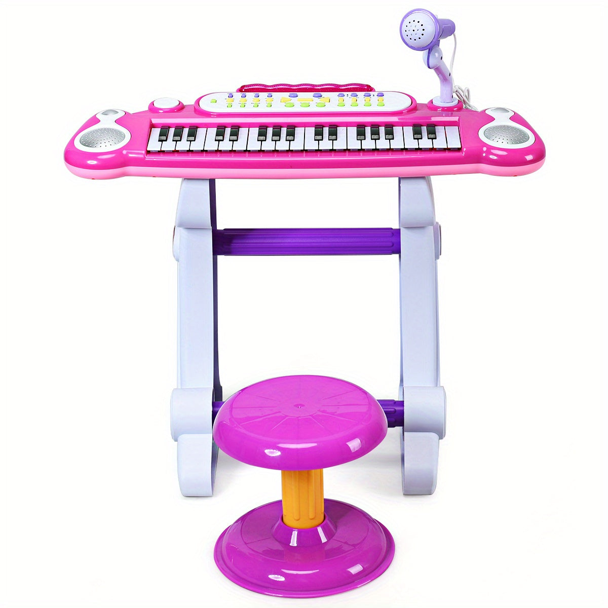 Pink LIFEZEAL 37Key Kids Keyboard with Stool  Mic Provain Shop