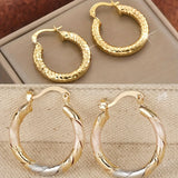 14K GoldPlated Fashion Hoop Earrings Set for Men Provain Shop