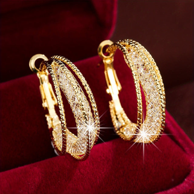 18K GoldPlated Hypoallergenic Copper Hoop Earrings Provain Shop