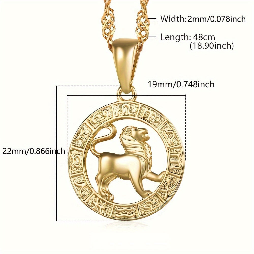 12 Horoscope Zodiac Sign Pendant Necklaces For Women Men Golden Color Aries Leo 12 Constellations Jewelry Gifts Provain Shop