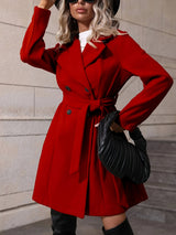 Chic DoubleBreasted Belted Lapel Overcoat for FallWinter Provain Shop