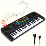 37-Key Electronic Piano Keyboard With Microphone - Portable Musical Instrument Great Christmas Or Birthday GiftBirthday And Christmas Gift Provain Shop