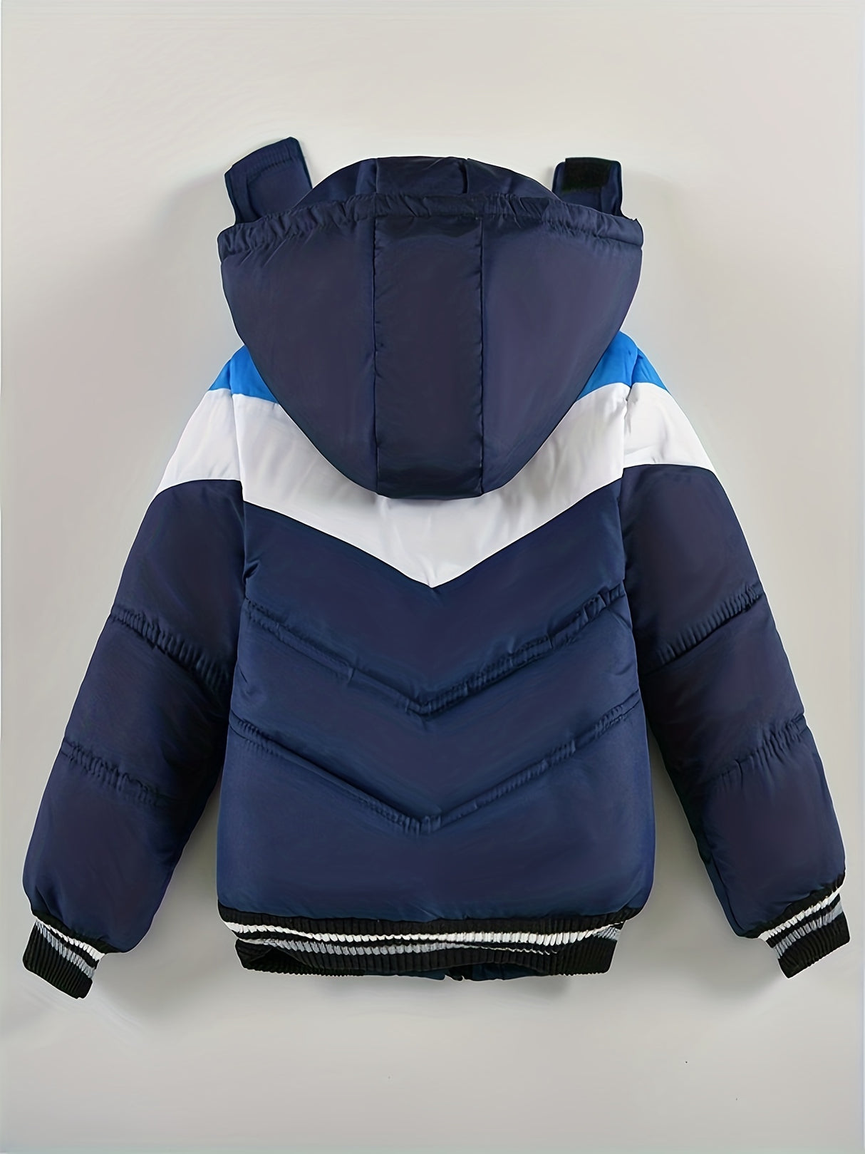 Provain Shop Boys' Stylish Hooded Down Jacket - Warm, Fleece-Lined Zip-Up Coat for Winter Outdoors - Ideal Gift 