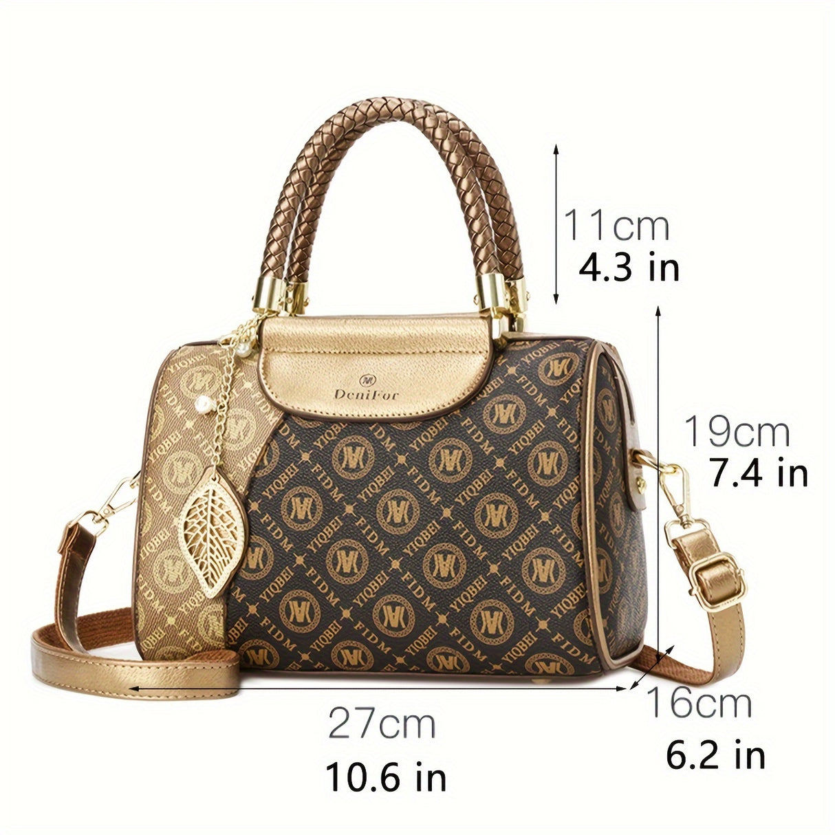 Provain Shop Luxury Top Handle Boston Bag, Classic Crossbody Bag, Women's Fashion Handbag, Shoulder Bag & Purse 