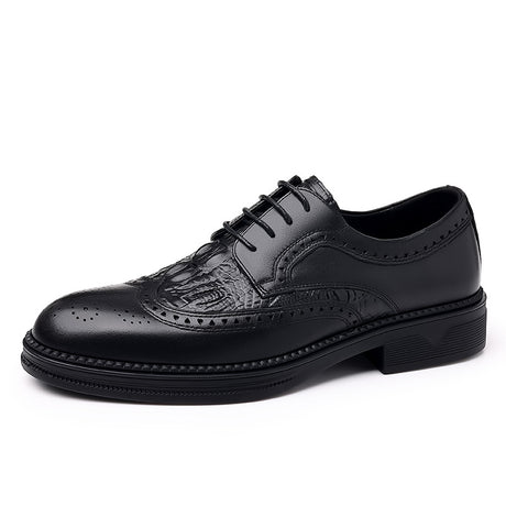 Men Brogue Carved Derby Shoes British Style Pointed Toe Low Top Wingtip Oxfords Formal Shoes Provain Shop