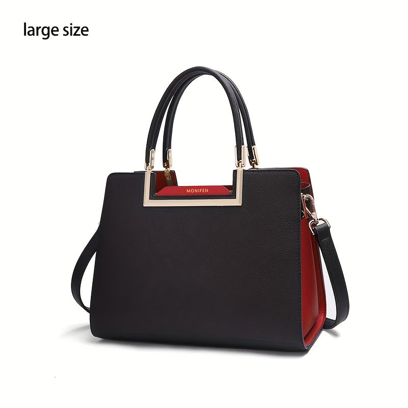 Chic Black Satchel Classic Minimalist Womens Shoulder Bag Provain Shop