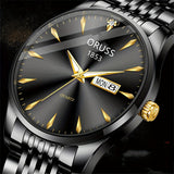 Provain Shop Men's Dual-Display Watch - Waterproof & Luminous - Durable for Sports & Casual Business Wear - Perfect Gift Choice 