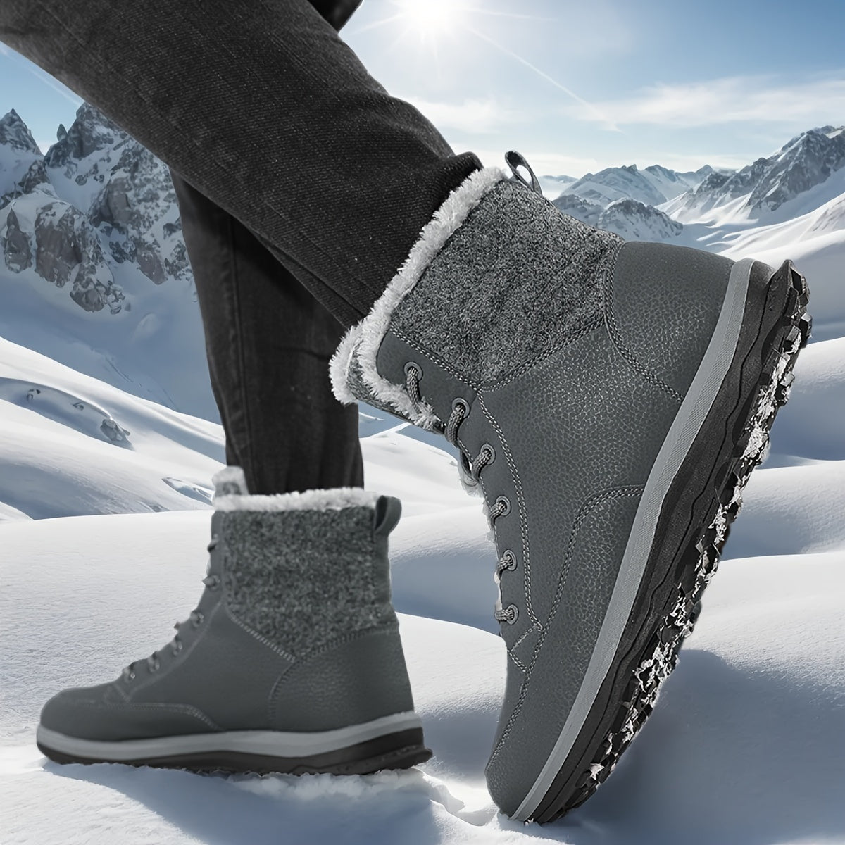 Mens WaterResistant Winter Boots with Warm Lining Provain Shop