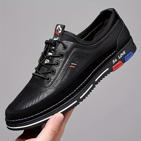 Plus Size Men's All-Season Skate Shoes - Comfort-Fit Microfiber Leather with Durable Rubber Sole provain