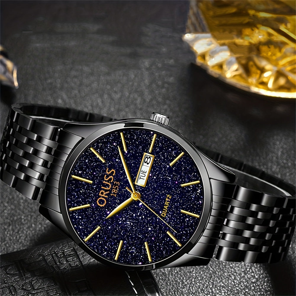 Provain Shop Sophisticated Gentleman’s Quartz Watch - 30m Water Resistant, Sporty Elegance & Gift-Ready 