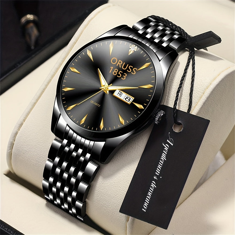 Men's Dual-Display Watch - Waterproof & Luminous - Durable for Sports & Casual Business Wear - Perfect Gift Choice Provain Shop