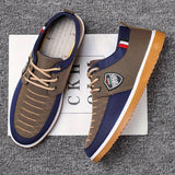 Elevate Your Walk: English-Style Men's Canvas Sneakers - Comfortable, All-Season, Solid-Color Lace-ups provain