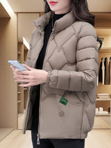 Womens Quilted Embroidered Coat  Winter Warmth Essential Provain Shop