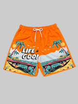 Provain Shop Mens Cartoon Beach Shorts - Vibrant Prints, Ultra-Loose & Quick Dry - Perfect for Summer Activewear, Surfing & Beach Holidays - Adjustable Drawstring, Lightweight Comfort 