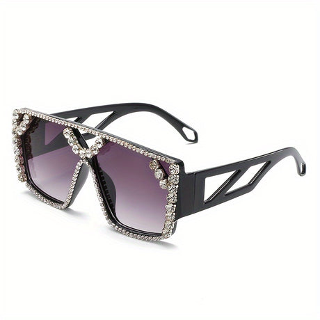 Oversized Square  For Women Luxury Rhinestone Fashion Gradient Shades Props For Costume Party Prom fashion glasses Provain Shop