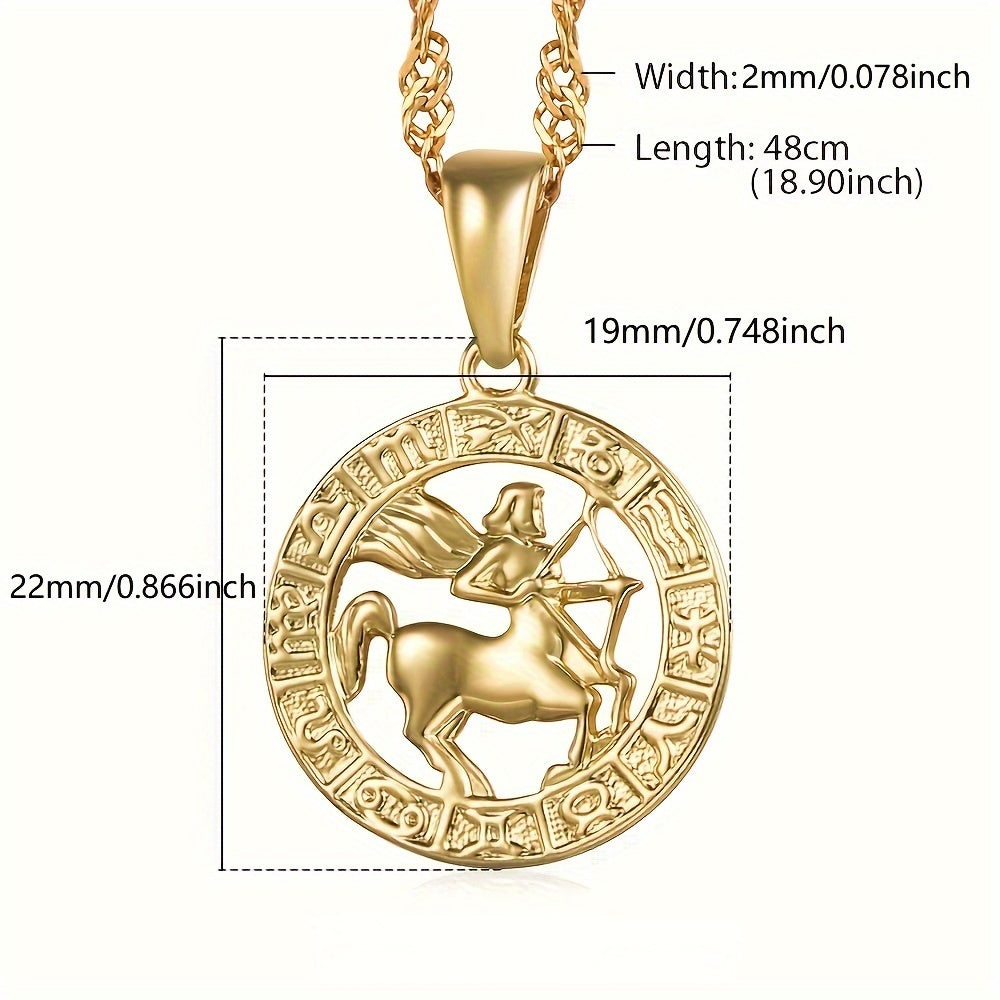 12 Horoscope Zodiac Sign Pendant Necklaces For Women Men Golden Color Aries Leo 12 Constellations Jewelry Gifts Provain Shop