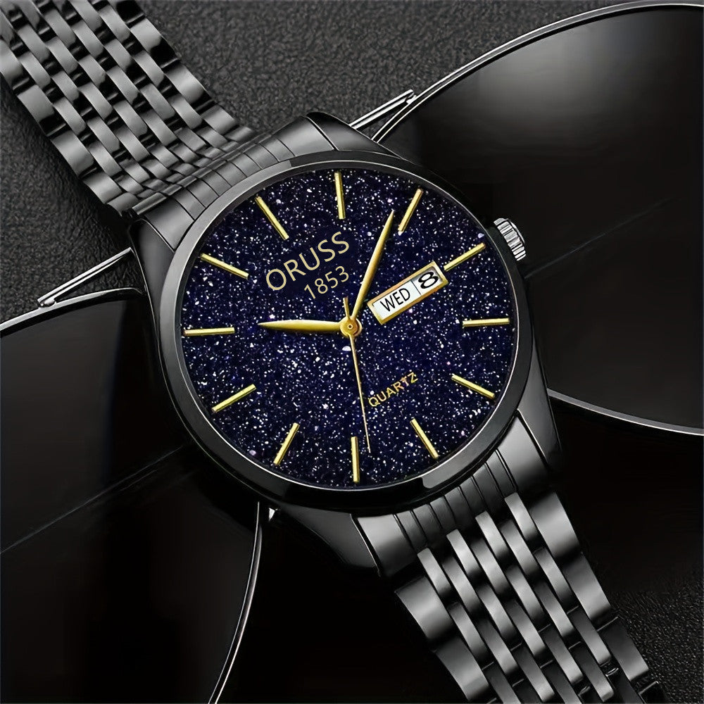 Provain Shop Sophisticated Gentleman’s Quartz Watch - 30m Water Resistant, Sporty Elegance & Gift-Ready 