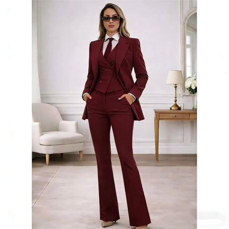 Chic 3Piece Womens Tuxedo Suit Set Provain Shop