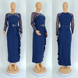 Elegant African Lace Long Sleeve Slim Party Office Dress Provain Shop