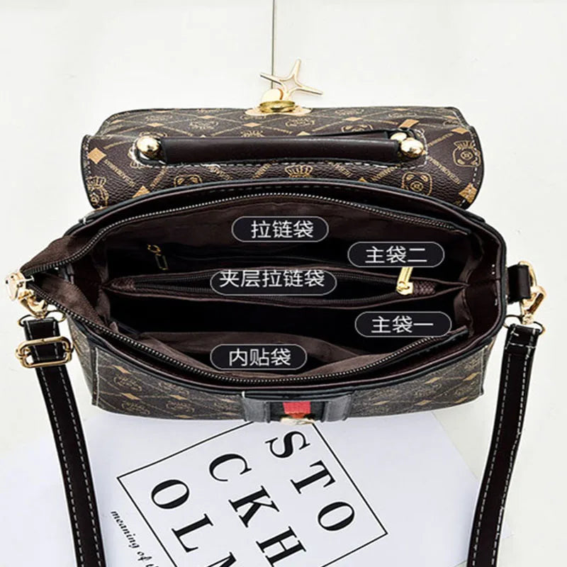 Luxury Leather Monogram Shoulder Tote Bag for Women Provain Shop