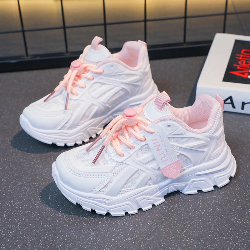 Girls Network Red Sports Dad Shoes  SpringAutumn Kids Provain Shop