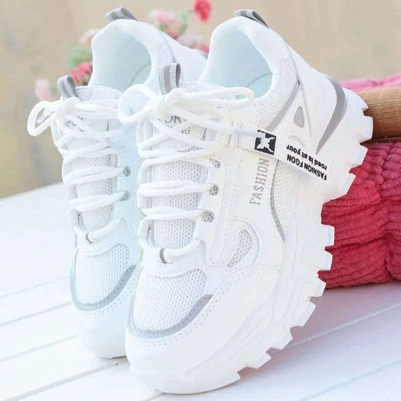 2025 Breathable Wedge LaceUp Sneakers for Women Provain Shop