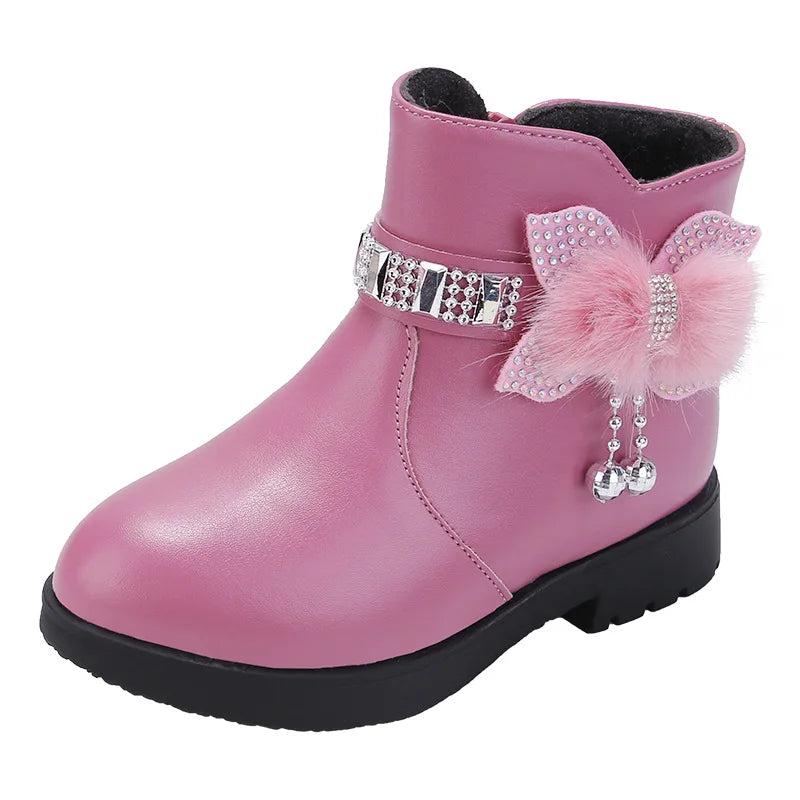 Sparkly Butterfly Knot Princess Boots for Girls Provain Shop
