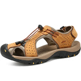 Mens Summer NonSlip Leather Hiking Sandals Sizes 3848 Provain Shop