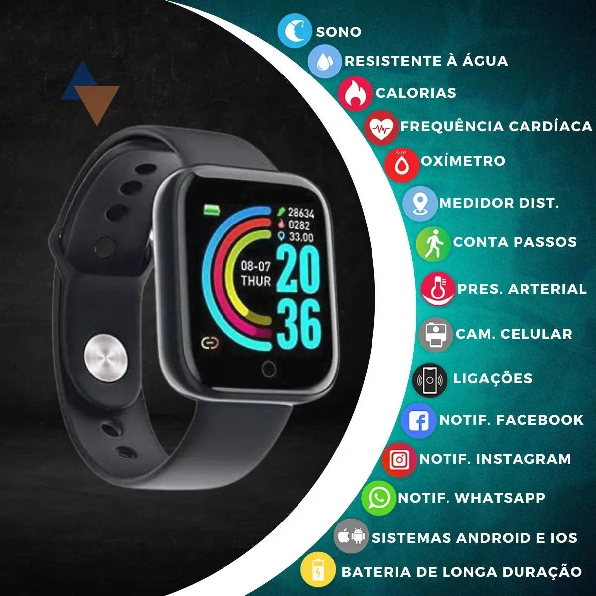 D20 Pro Smartwatch Fitness Tracker for All Provain Shop
