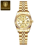 POEDAGAR Luxury Womens Waterproof Luminous Stainless Steel Quartz Watch Provain Shop