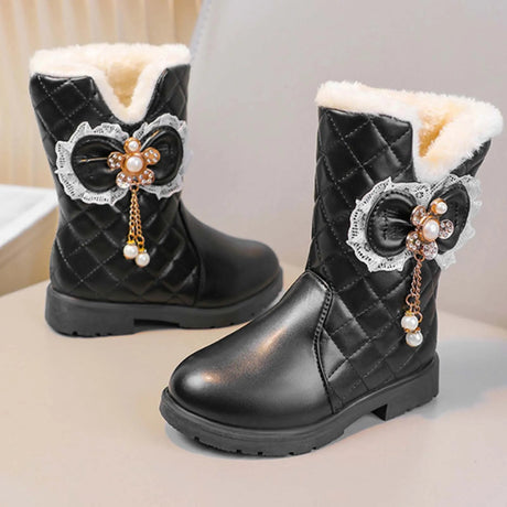 Chic Bow Warm Winter Ankle Boots for Girls Provain Shop