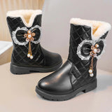 Chic Bow Warm Winter Ankle Boots for Girls Provain Shop
