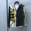 Retro Royal Court Print Long Sleeve Shirt for Men Provain Shop