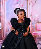 Peach Pink Lace Flower Girl Birthday Party Dress Ball Gown Provain Shop