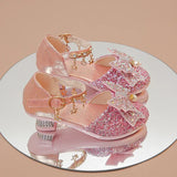 Sparkling Glitter Rhinestone BowKnot Kids Heels Provain Shop