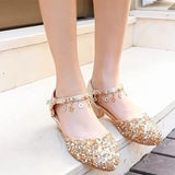 Sparkling Gold Girls Heels for Princess Flowergirl Dresses Provain Shop
