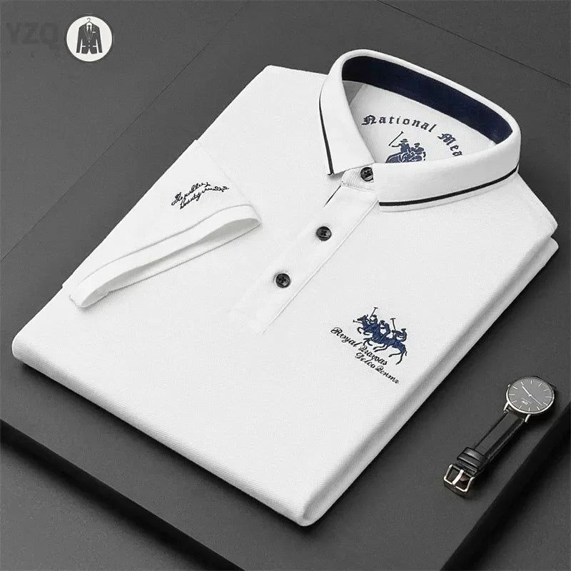 Mens Embroidered Summer Polo Casual Comfort Provain Shop