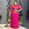 Elegant African Plus Size Dashiki Ankara Wedding Evening Gown Provain Shop