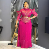 Elegant African Plus Size Dashiki Ankara Wedding Evening Gown Provain Shop