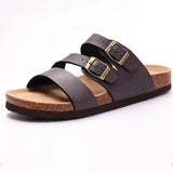 Litfun Womens Leather Cork Arch Support Beach Slides Provain Shop