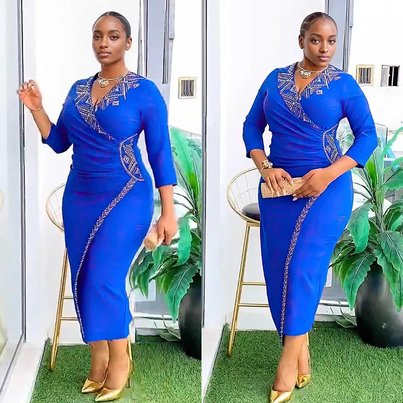 African Dashiki Summer Maxi Dress for Evening Parties Provain Shop