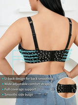 Chic Plus Size Heart PushUp Bra with Rhinestones Provain Shop