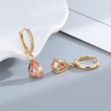 Elegant Emerald Ruby Zirconia Hoop Earrings for Her Provain Shop
