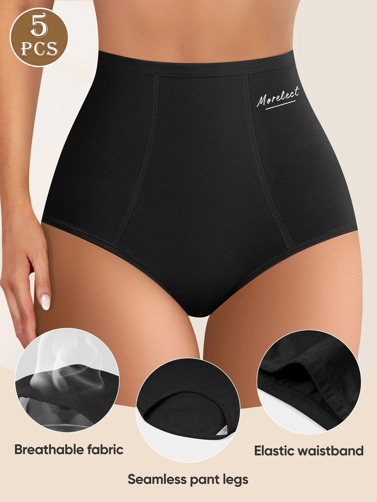 Tummy Control ButtLifting Cotton Panties 5Pack Provain Shop
