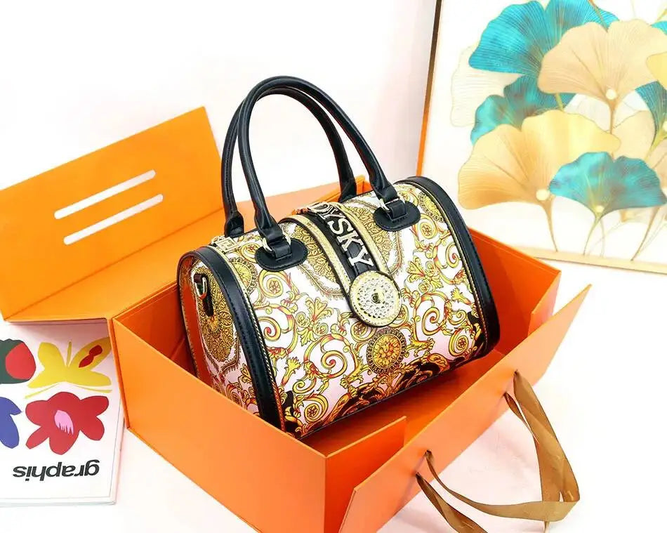 Classic Geometric Pillow Tote Spacious Microfiber Messenger Bag Provain Shop