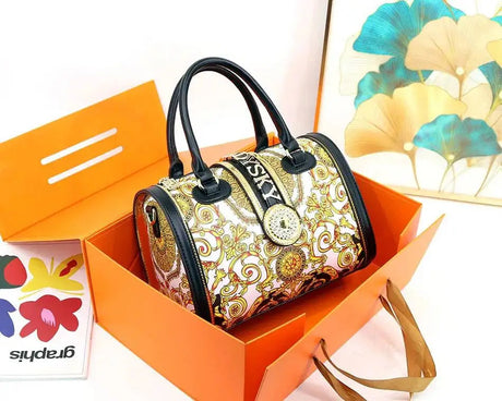 Classic Geometric Pillow Tote Spacious Microfiber Messenger Bag Provain Shop