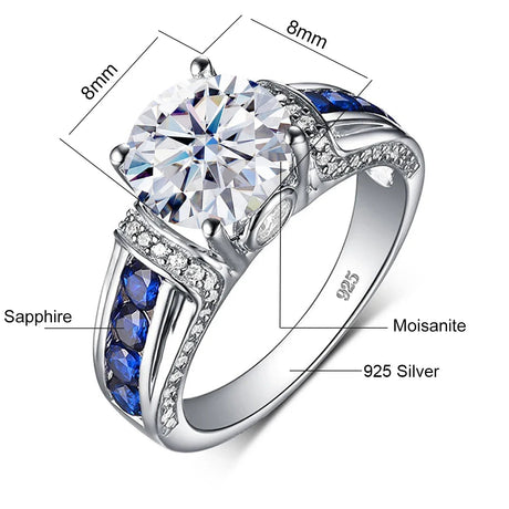 Sparkling 2ct D VVS1 Moissanite Diamond Engagement Ring Provain Shop