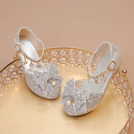 Sparkling Glitter Rhinestone BowKnot Kids Heels Provain Shop