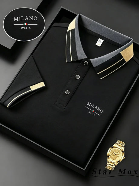 Milan Luxury Horse Polo Summer Mens Brand Shirt Provain Shop