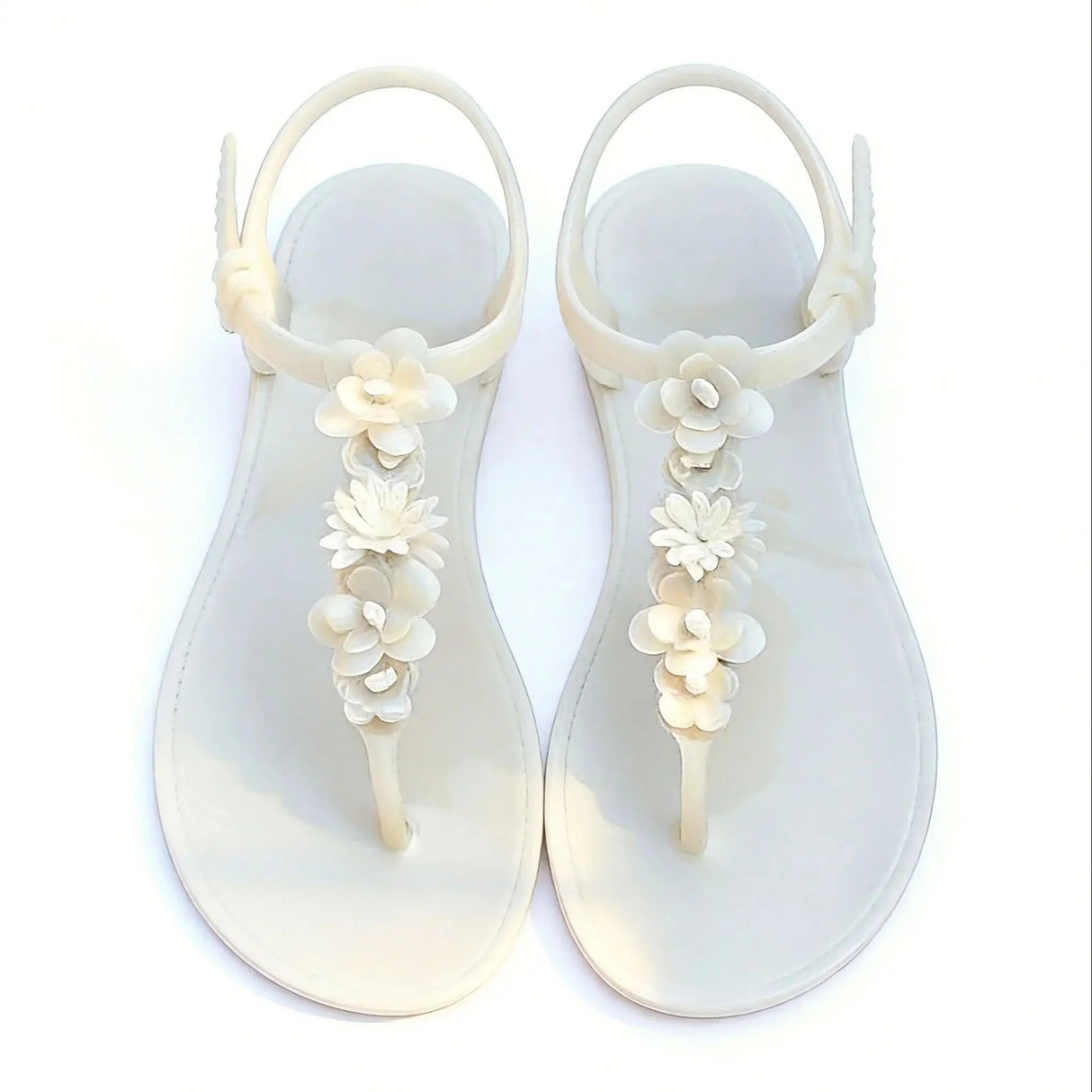 Comfortable Womens Floral Summer Beach Jelly Thong Slides Provain Shop